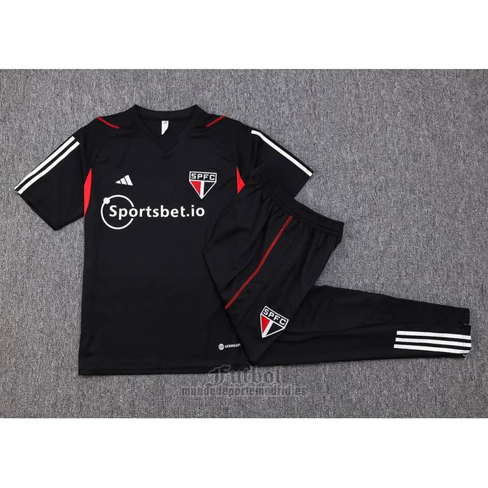 Chandal del Sao Paulo Manga Corta 2023-2024 Negro